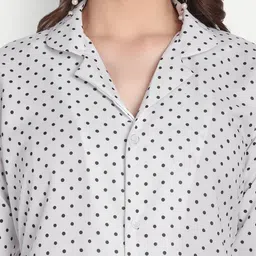 TILISM Women Polka dots Print A-Line Maxi Dress image 3