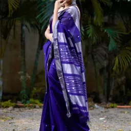 you shop we ship Woven Design Art Silk Handloom Banarasi Saree image 2