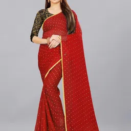 Aardiva Embellished Pure Chiffon Saree-picture-42