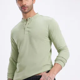 glitchez Timeless Style Henley Neck Regular Fit T-shirt-picture-53