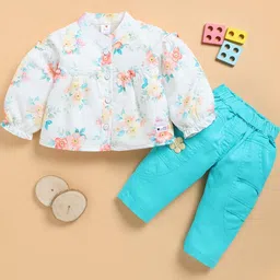 I LOVE MOM Kids Girls Floral Printed Top & Trousers Set-picture-20