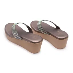 KALINI Embellished Cushioned Footbed Wedge Sandals image 2