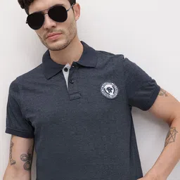 The Roadster Life Co. Applique Detail Polo Collar T-shirt image 1