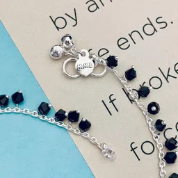 Sangria Set Of 2 Silver-Plated Beaded Anklets image 5