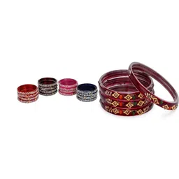 SOMIL Women Set of 20 Multicoloured Glass Bangle-picture-30