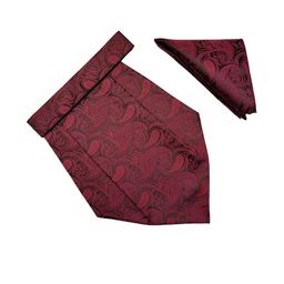 VOICI Men Pack of 2 Maroon Microfiber Paisley Design Cravats & Pocket Square-picture-38