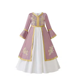 StyleCast x Revolte Girls Solid Embroidered Bell Sleeves A-Line Midi Dress-picture-8