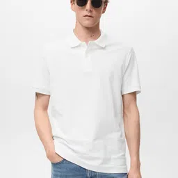 MANGO MAN Pure Cotton Polo Collar T-shirt-picture-27