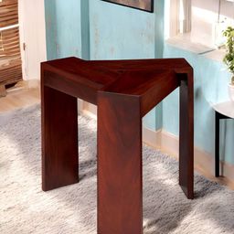 ikiriya IkiriyaRed Sheesham Wood Contemporary Triangle SideTable-picture-44