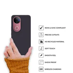 SPRIG Solid Printed Vivo V50e 5G Back Case Mobile Accessories image 2