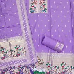 LeeliPeeri Designer Embroidered Unstitched Dress Material image 3