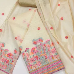 SYS Brand - Shop Your Style Printed Art Silk Unstitched Dress Material image 3