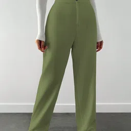 CILIMILI Women Relaxed Straight Leg High-Rise Trousers-picture-12
