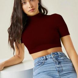 Dream Beauty Fashion Women High Neck Crop Top-picture-20