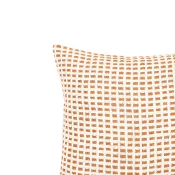 House This Brown & Off White Set of 2 Checked Square Cushion Covers image 4