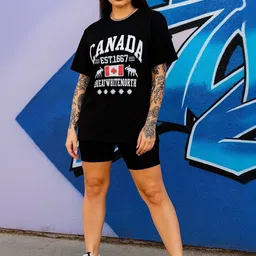 Own The Look Women Typography Printed Pure Cotton T-shirt image 3