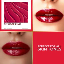 Beaut By Sterling Velvet Series Glossy Liquid Lip Color Lipstick - 5 ml - Rose Pink G12 image 3