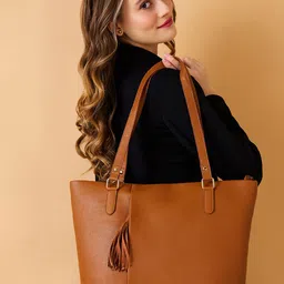 DressBerry X CAPRESE Women Medium Tan Scotty Tote Bag-picture-19