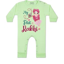 arvesa My First Rakhi Printed Baby Rompers-picture-31