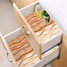 Aura Cream-Coloured Set of 1 Water Resistant Shelf Liner Organisers image 4