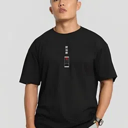 CLOFLIX Men Demon Slayer Graphic Printed Round Neck Cotton Oversized T-shirt-picture-15