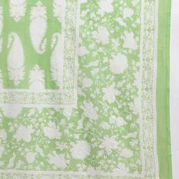 Indo Era Women Floral Printed Regular Pure Cotton Kurta with Trousers & With Dupatta image 3