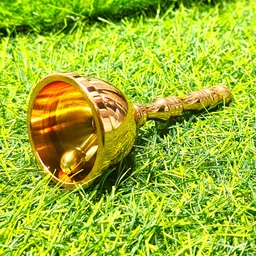 solankizzz Brass Hand Bell for Pooja Ghanti Aarti Tankori for Mandir, Home Temple Nut & Bolts Dholak-picture-17