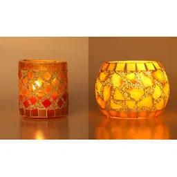 1ST TIME White & Red 2 Pieces Cylindrical Shaped Candle Holders-picture-27