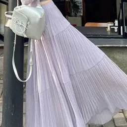 StyleCast Layered Maxi Trendy Flared Skirt image 3