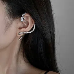 FIMBUL Silver Plated Snake Shaped Ear Cuff Earrings image 4