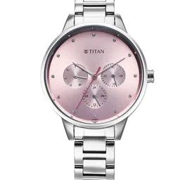 Titan Women Brass Embellished Dial & Stainless Steel Bracelet Style Straps Analogue Watch 2648SM13-picture-15