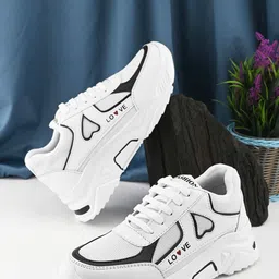 Cococart Women Mesh Round Toe Perforations Comfort Insole Sneakers image 1