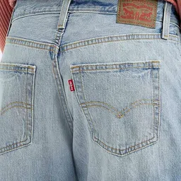 Levis Women Relaxed Fit Mid-Rise Mildly Distressed Light Fade Jeans image 4