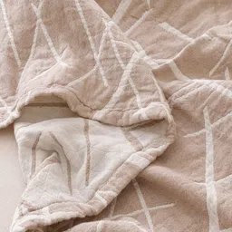 JC HOME Khaki & White AC Room 233 GSM Double Bed Quilt image 5