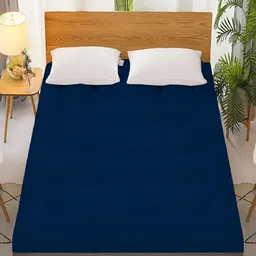 tundwal's Navy Blue Cotton Water Resistant Mattress Protector-picture-11