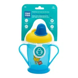 Mee Mee Easy Grip Sipper Cup with Twin Handle (180 ml, Blue) image 1