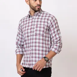 MODERNITY Men Comfort Slim Fit Checked Casual Shirt image 2