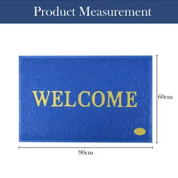 Kuber Industries Pack of 6 Maroon & Blue Rubber Large Doormats image 3