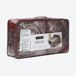 Monte Carlo Brown & White Geometric 250 TC Bedsheet with 2 Pillow Covers 487 GSM image 4