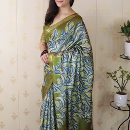 all about you Zari Silk Blend Handloom Tussar Saree image 3
