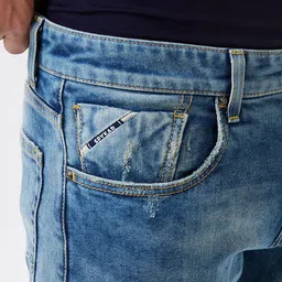 SPYKAR Men Relaxed Fit Mid-Rise Mildly Distressed Heavy Fade Jeans image 3