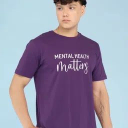 BRAWNY BATTLER Men Typography Printed Round Neck Cotton T-shirt image 3