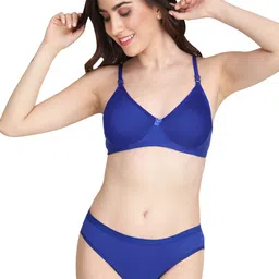 Liigne Pack Of 5 Women Everyday Light Padded Bra Mid Rise Bottom Pure Cotton Lingerie Set image 4