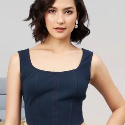 R.Code by The Roadster Life Co. Women Corset Crop Top-picture-11