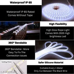 Peafowl Wholesale White Steady String Rice Shaped Lights image 3