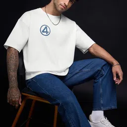 The Souled Store Men Typography Printed Drop-Shoulder Sleeves T-shirt-picture-26