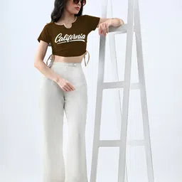 Moda Rapido Print Cotton Crop Top image 2