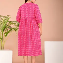 Marudhara Printed Maternity Fit & Flare Midi Dress image 5