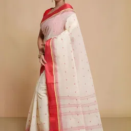 SUTAYAN Woven Design Pure Cotton Handloom Taant Saree image 3