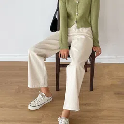 NU CLOTHS Women Comfort Wide Leg High-Rise Stretchable Denim Jeans image 4